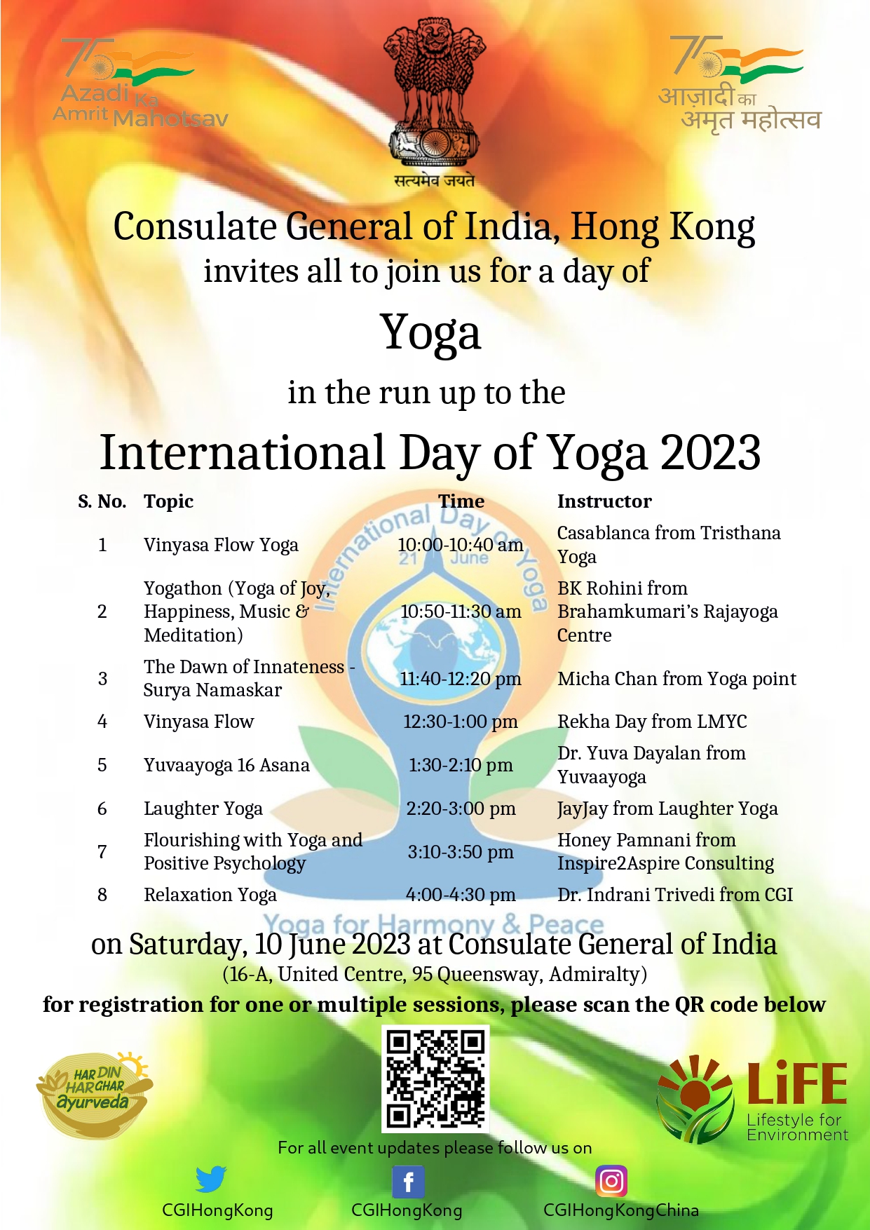 Full Day Yoga Workshop in the run up to the International Day of Yoga